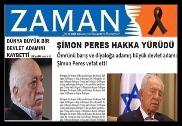 Zaman Gazetesi Şimon Peres’in Ölüm Haberi