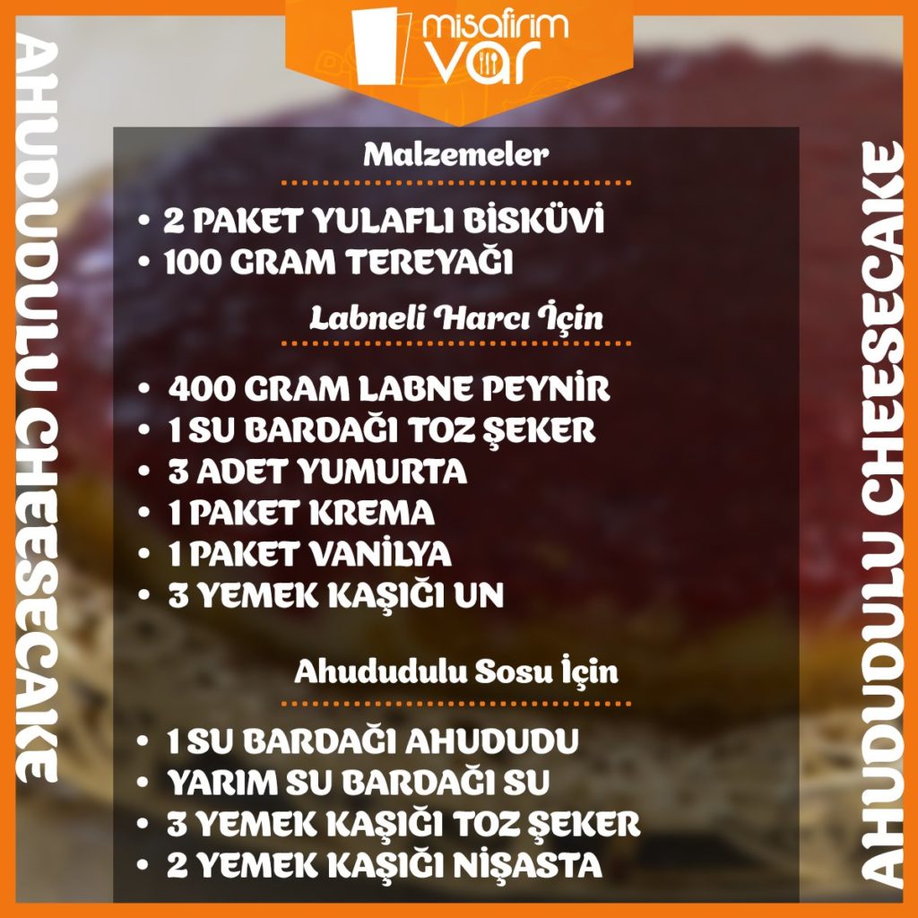 Misafirim Var Ahududulu Cheesecake (Çizkek)