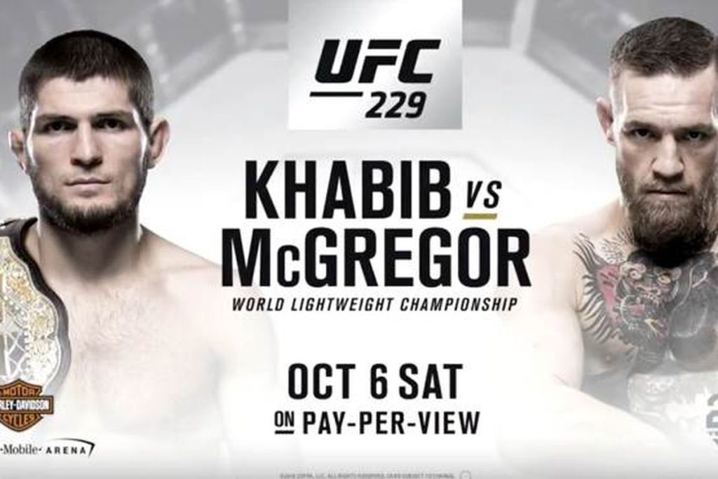 7 Ekim 2018 UFC 229 dövüş maçları