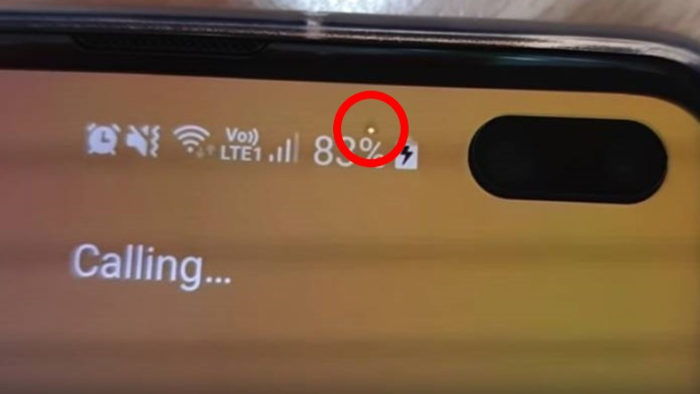 Galaxy S10 plus yanıp sönen beyaz nokta piksel