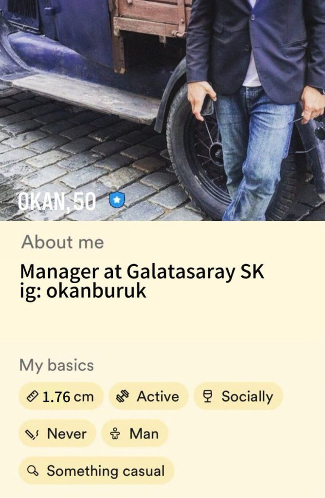 okan buruk tinder hesabı