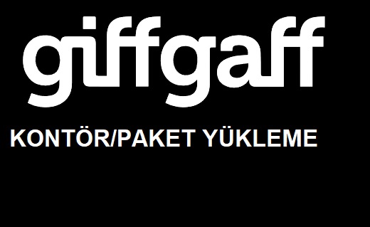 Giffgaff Hat Kontör Paket Yükleme